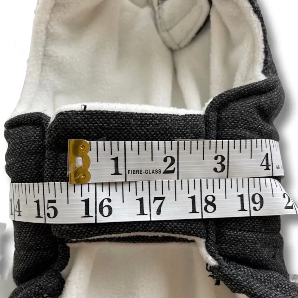Dog Puffer Gray Tweed Cinched Waist with Fur Trimmed Hood • Size Small • NWT